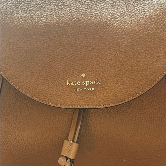 **NWOT** Kate Spade Large Brown Leather Backpack - Picture 3 of 6